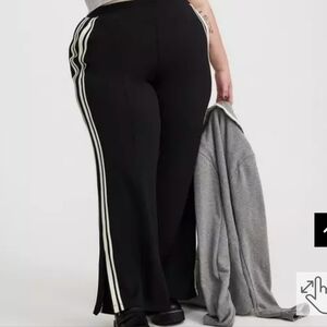 Torrid Black High-Rise Pull-On Athletic Track Pants
